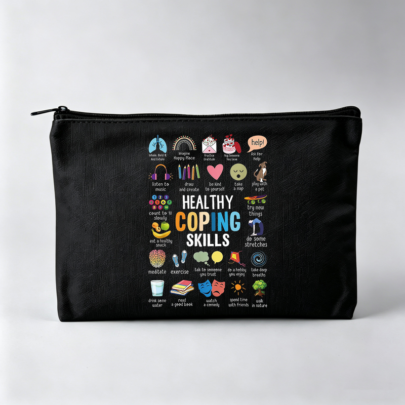 Health Wellness Mental Health - Women's Mental Health Typography Print Makeup