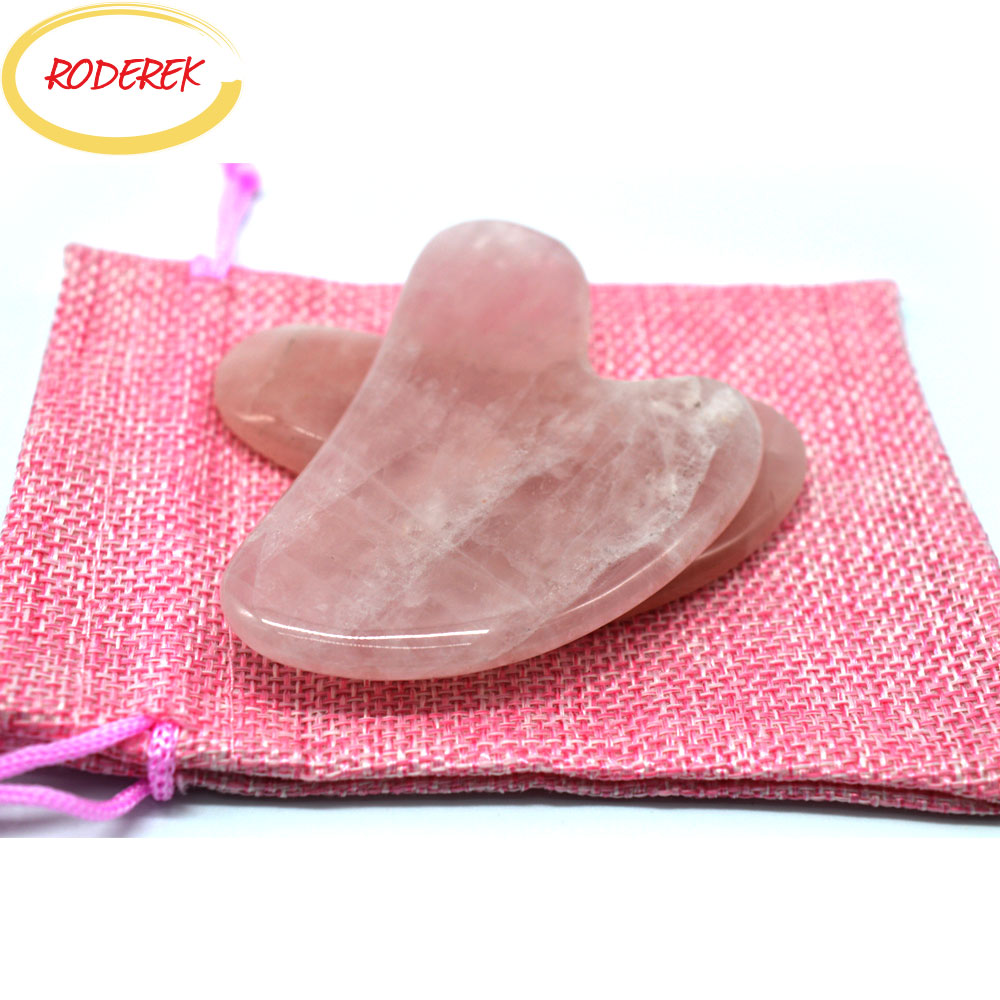 Jade Gua Sha Tool - Jade Guasha Plate Natural Rose Quartz