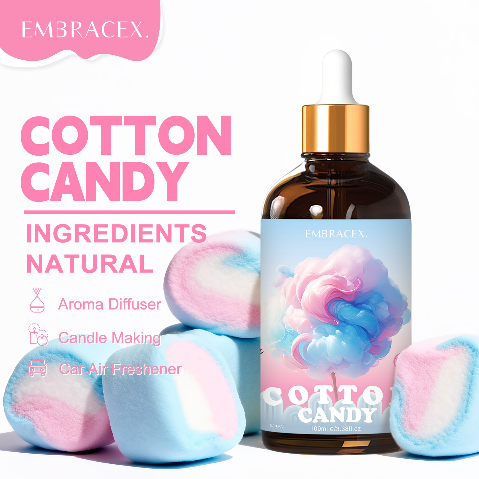 100ml Cotton Candy Essential O - огляд і ціна Aromatherapy Diffuser