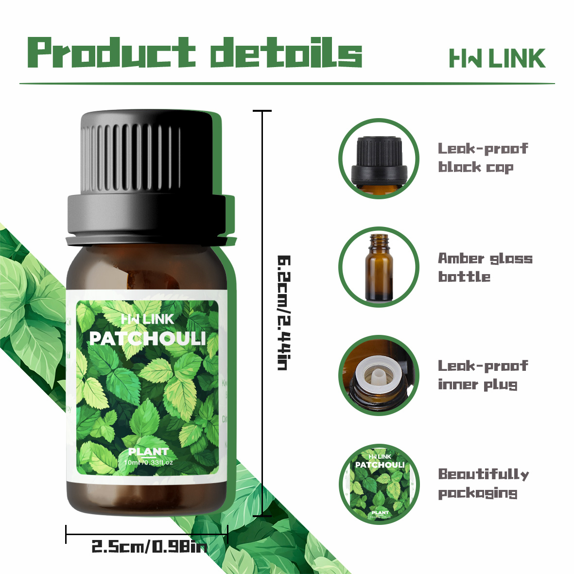 10ml Patchouli Essential Oils  - огляд і ціна Aromatherapy Diffuser