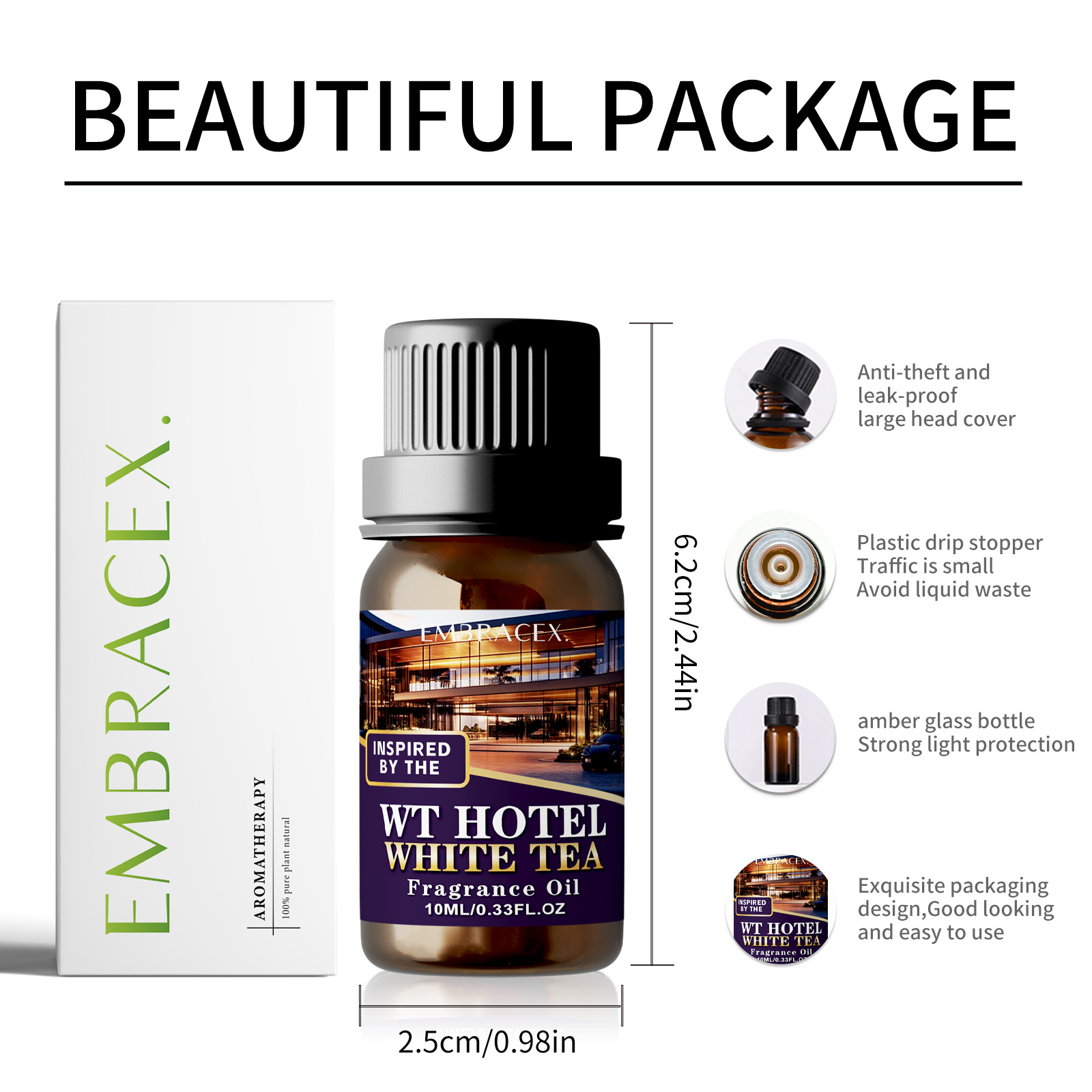 10ml Hotel White Tea Essential - огляд і ціна Aromatherapy Diffuser