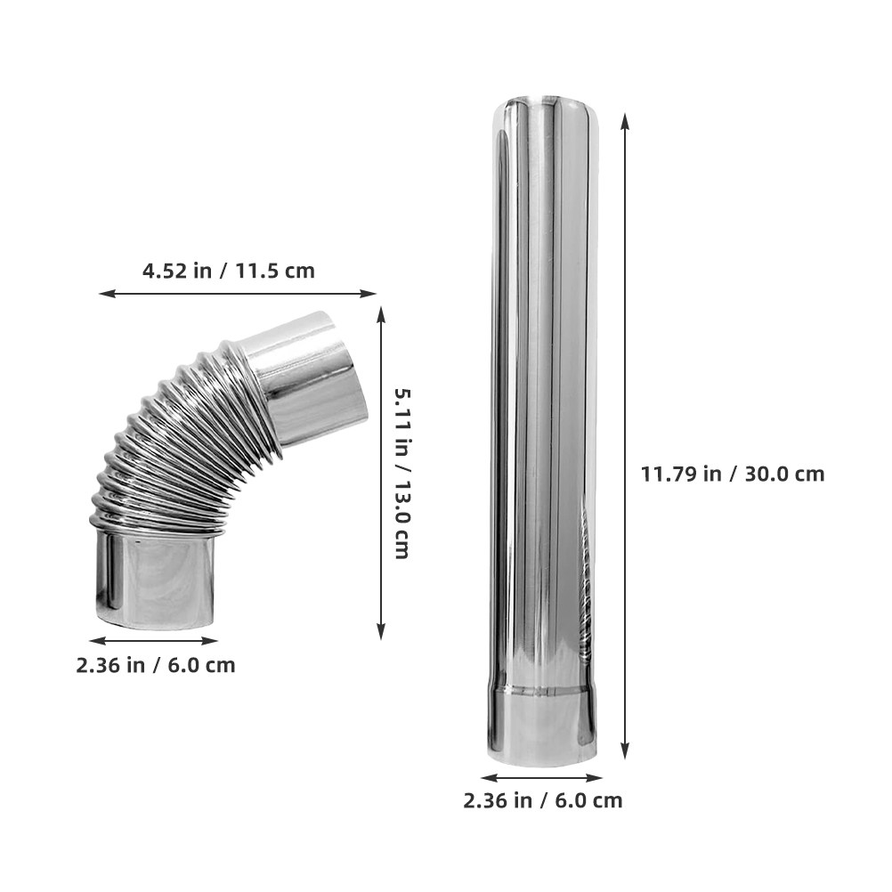 3pcs Stainless Steel Chimney F - огляд і ціна Resistance Tube Set