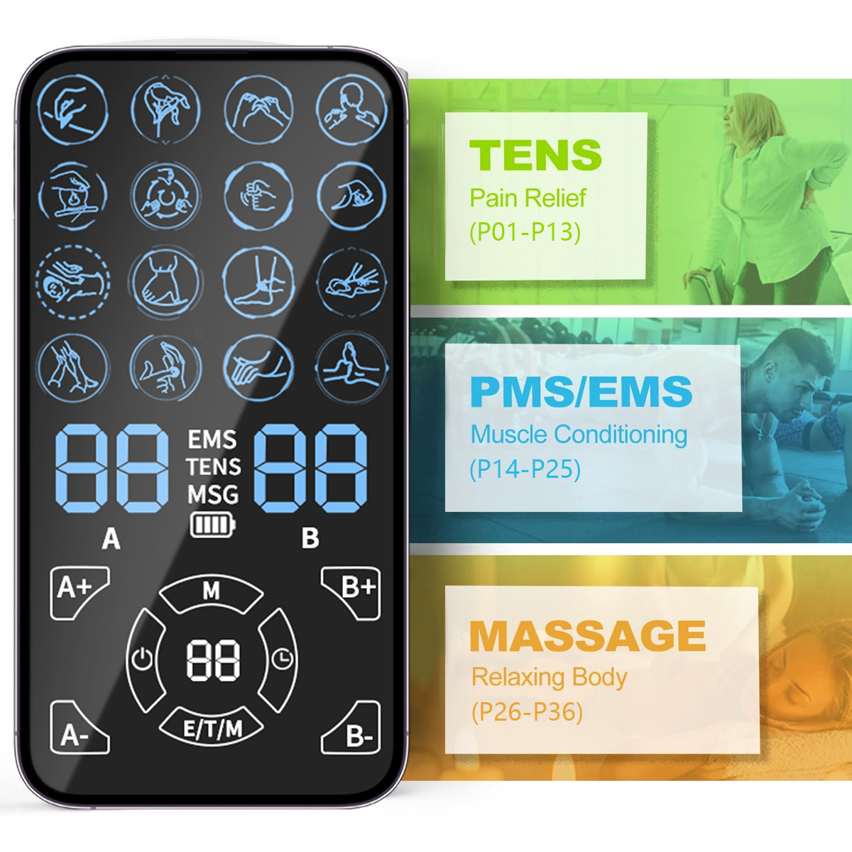 TENS Unit EMS Pain Relief Mass - огляд і ціна Tens Pain Relief Unit