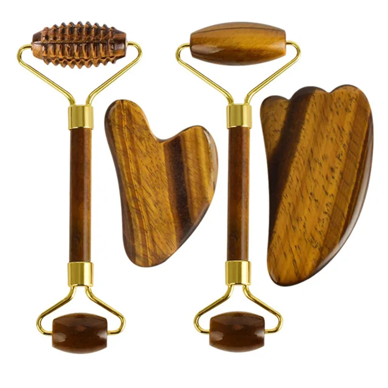 Natural Tiger Eye Jade Roller  - огляд і ціна Jade Gua Sha Tool