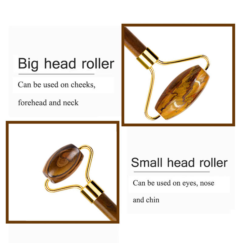 Natural Tiger Eye Jade Roller  - огляд і ціна Jade Gua Sha Tool