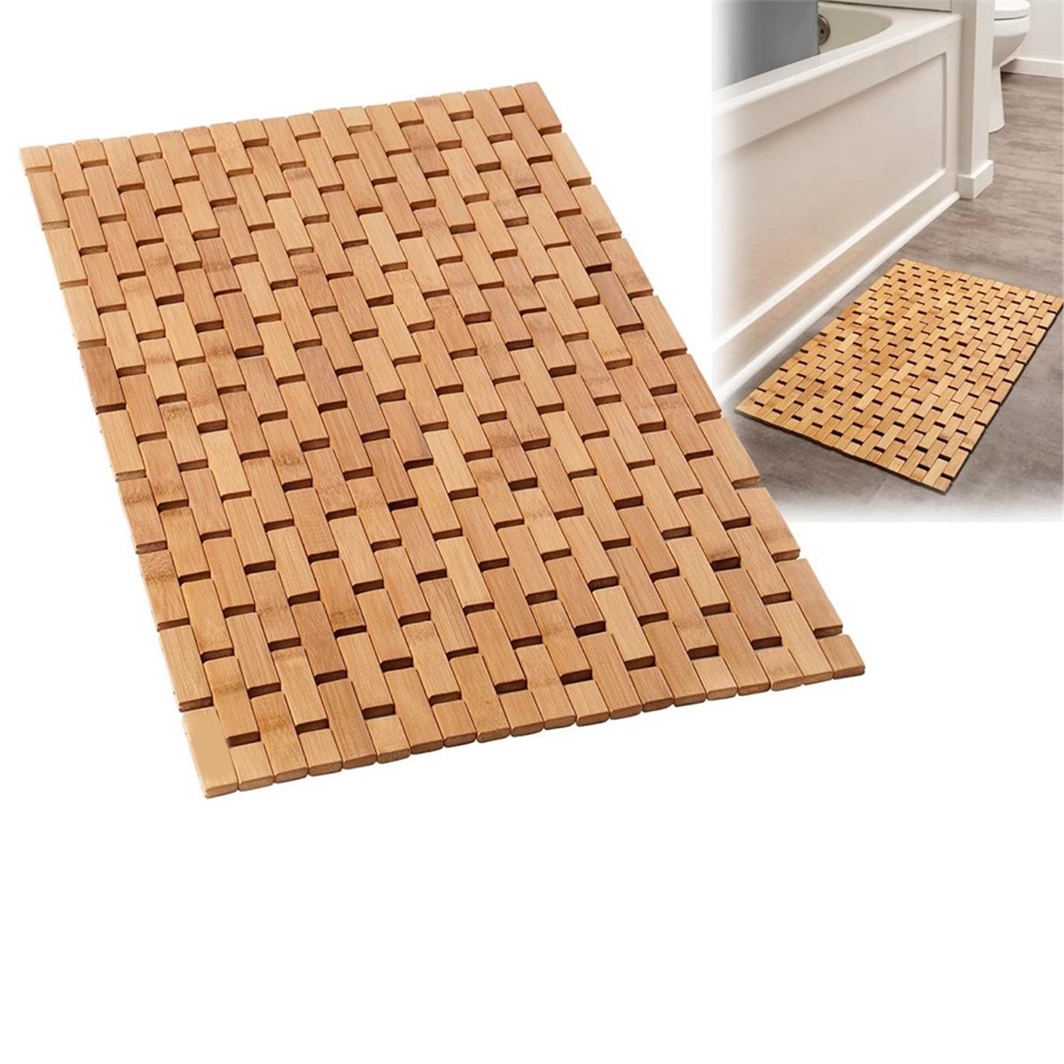 NOCM Bamboo Bath Mat - Foldabl - огляд і ціна Bamboo Bath Mat