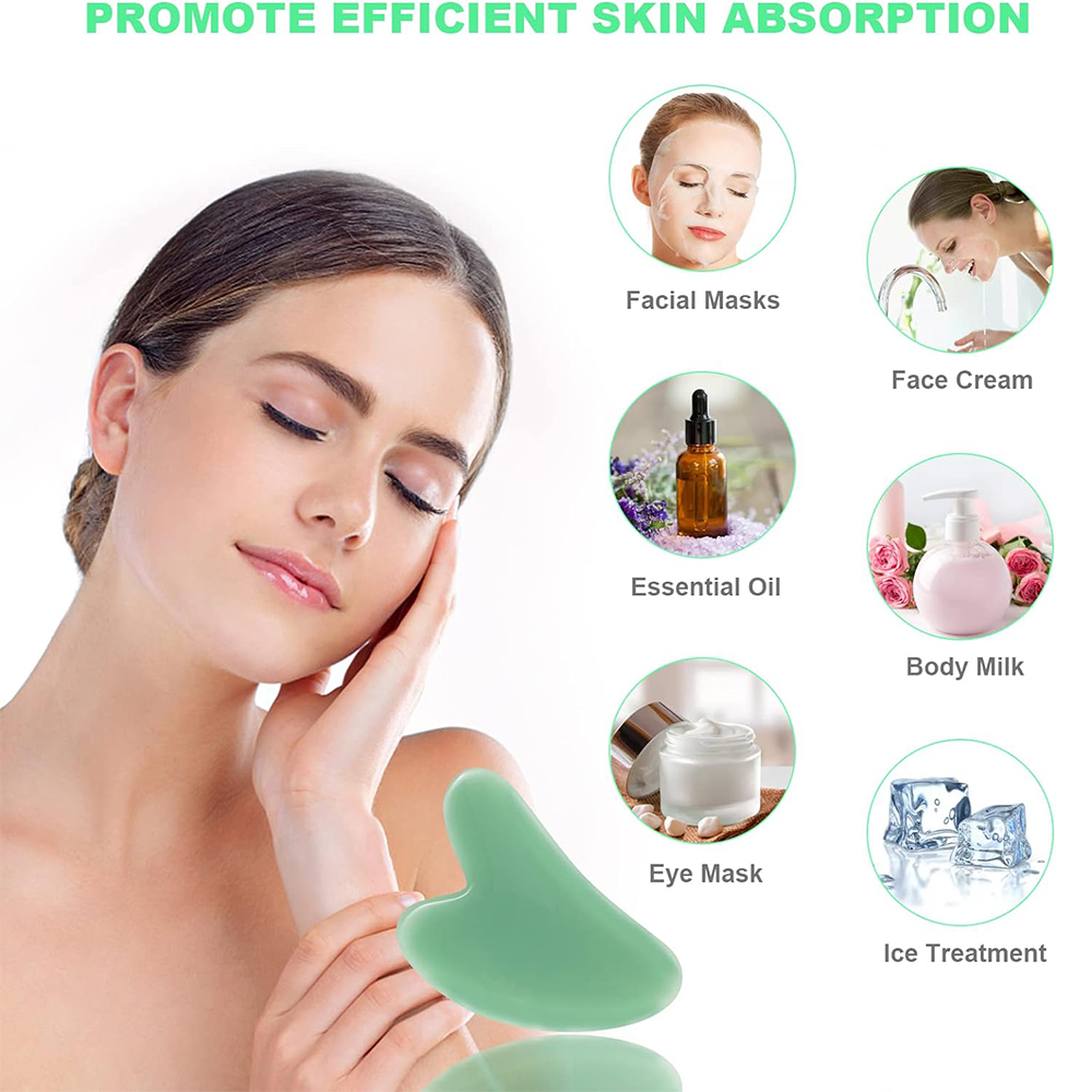 1PCS Natural Glass Jade Scrapi - огляд і ціна Jade Gua Sha Tool