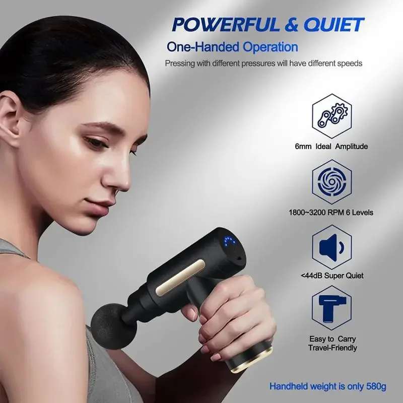 2024 portable fascia gun body  - огляд і ціна Health Wellness Massage