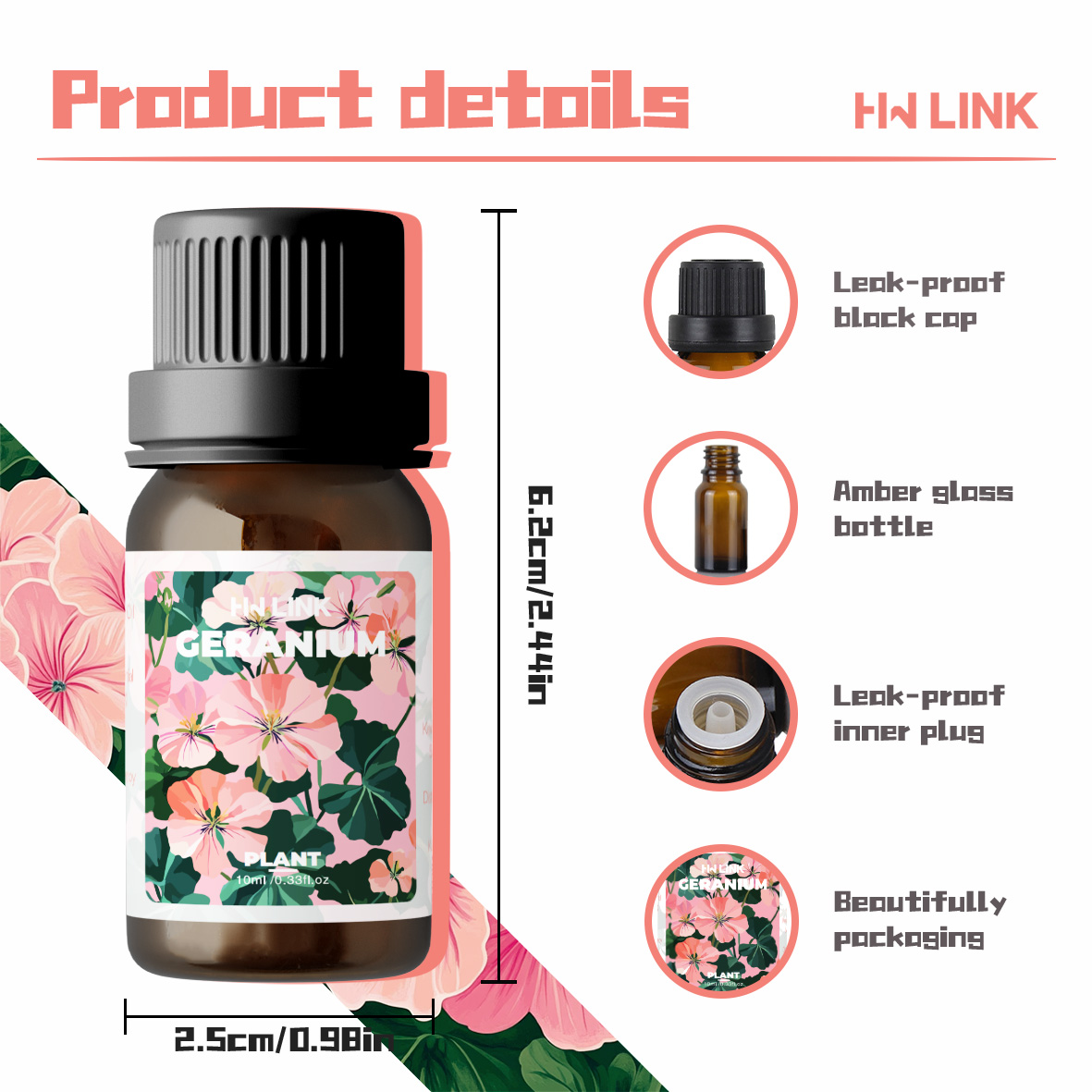Geranium Essential Oil 10ml 10 - огляд і ціна Aromatherapy Diffuser