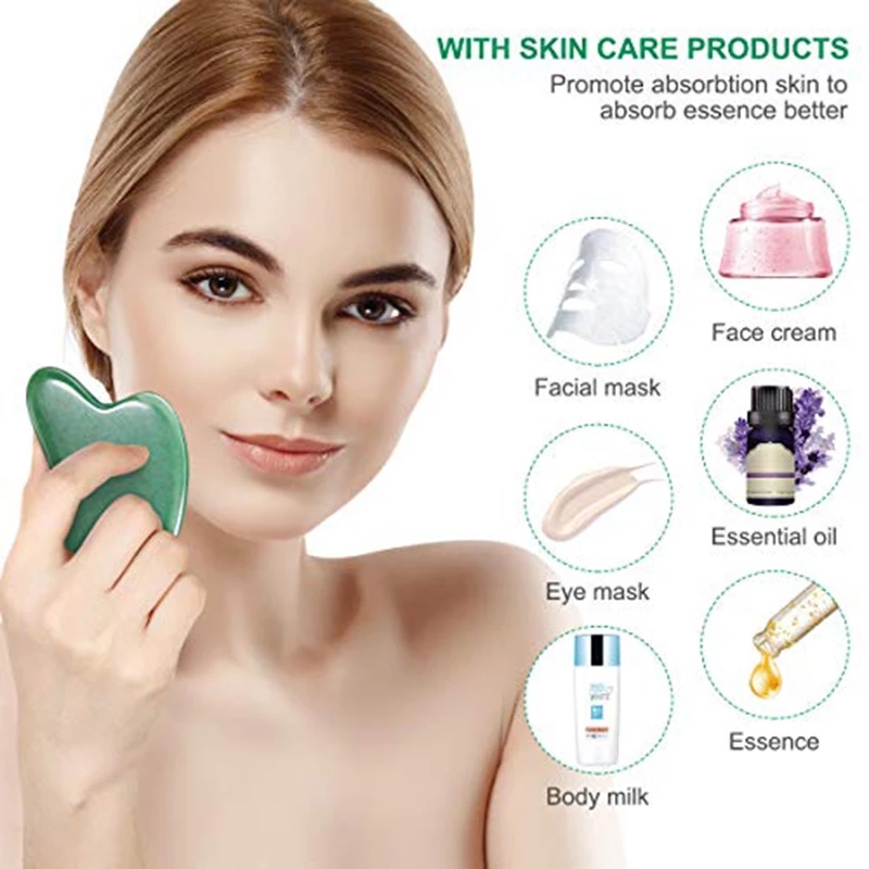 10pcs Natural Jade Gua Sha Set - огляд і ціна Jade Gua Sha Tool