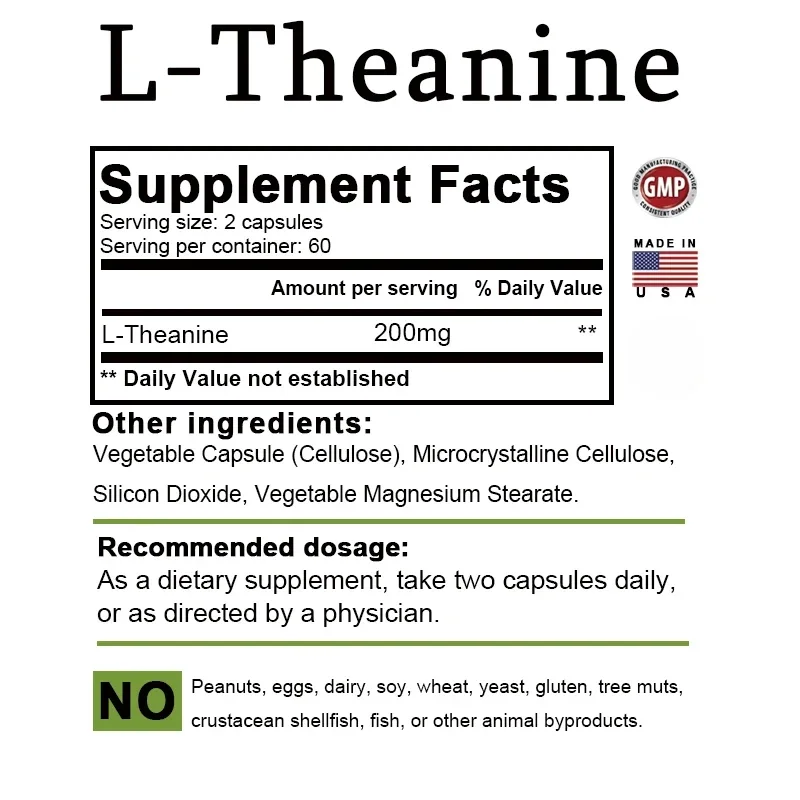 L-Theanine 200 Mg - Relaxation - огляд і ціна Health Wellness Mental Health