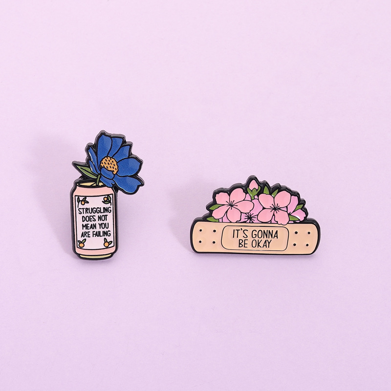 2Pcs Mental Health Enamel Pin  - огляд і ціна Health Wellness Mental Health