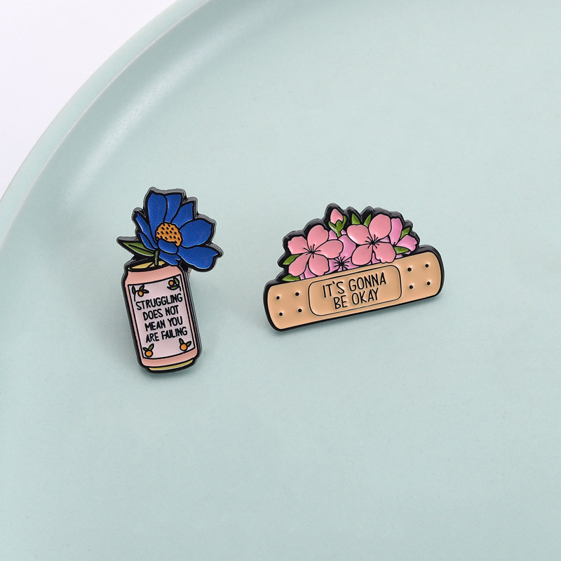 2Pcs Mental Health Enamel Pin  - огляд і ціна Health Wellness Mental Health