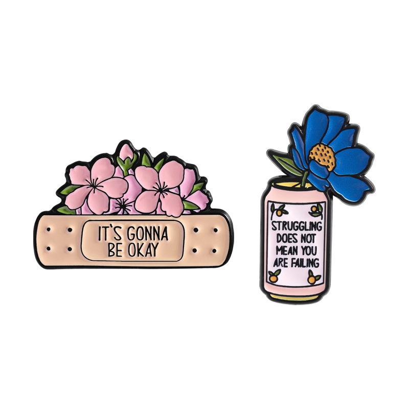 2Pcs Mental Health Enamel Pin  - огляд і ціна Health Wellness Mental Health