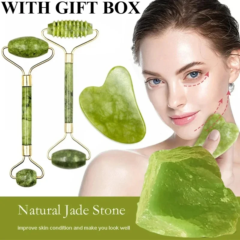 Natural Jade Roller Face Gua S - огляд і ціна Jade Gua Sha Tool